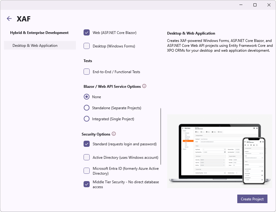 Select authentication
