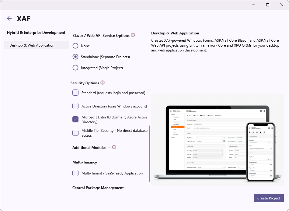 Select authentication