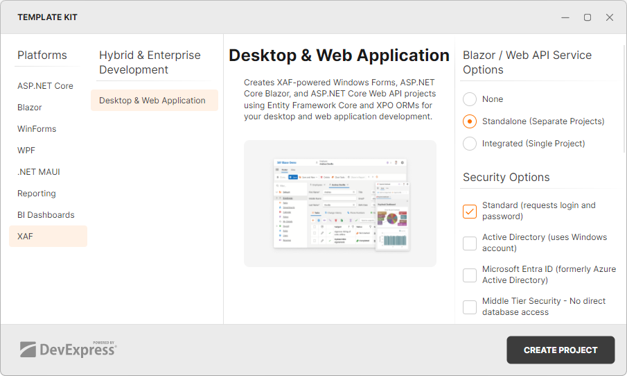 Template Kit - Enable Web API Service
