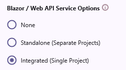 Integrated or Standalone Web API Service Project