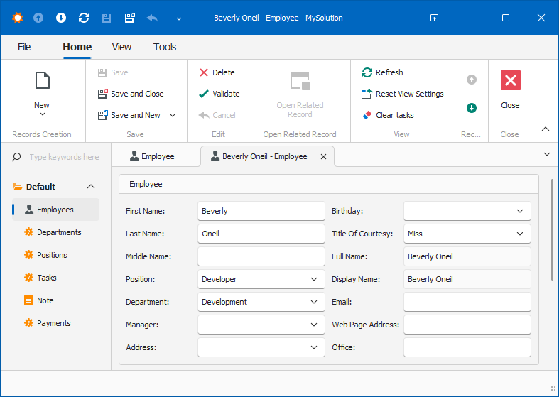 Windows Forms Standard Image for Department