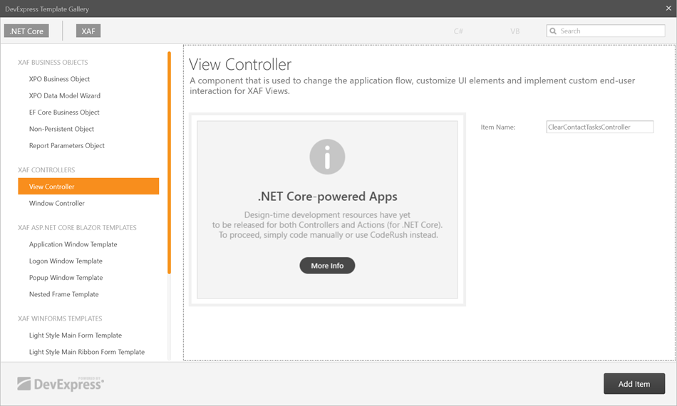 Add a Simple Action, XAF: Cross-Platform .NET App UI & Web API