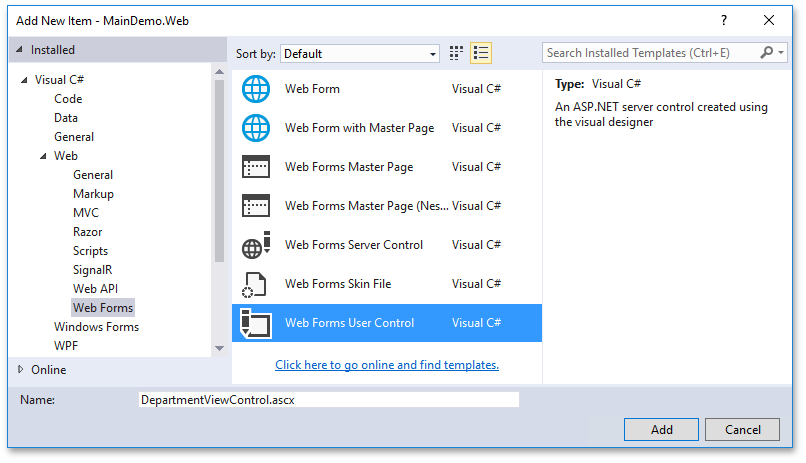 How to: Show a Custom Data-Bound Control in an XAF View ...