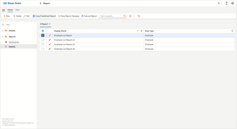 Numbered Counter for Copied Reports in DevExpress Blazor Report Designer