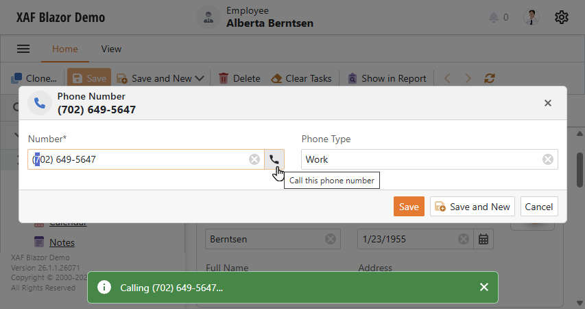 XAF ASP.NET Core Blazor: Custom Button in a Detail View Property Editor, DevExpress
