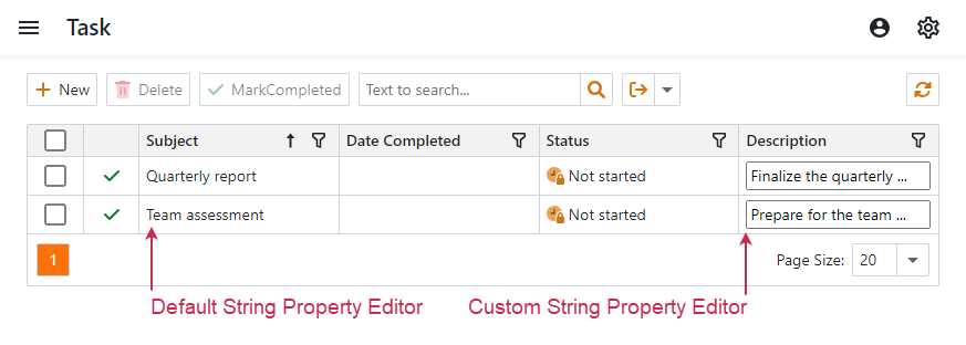 XAF ASP.NET Core Blazor Custom Component-Based String Property Editor in a List View, DevExpress