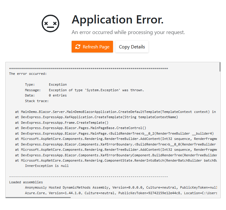 XAF ASP.NET Core Blazor Pop-up Window, DevExpress