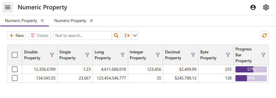 XAF ASP.NET Core Blazor Numeric Property Editors in List View, DevExpress