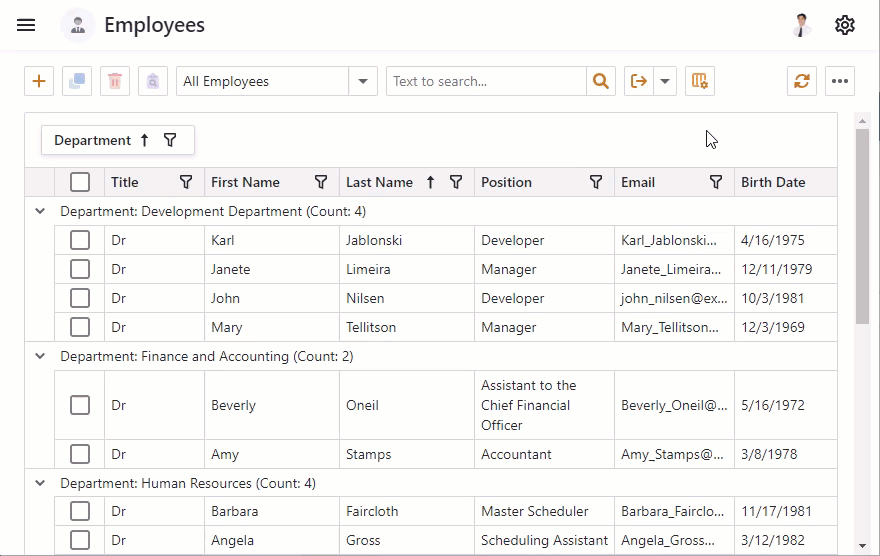 Filter Builder in XAF ASP.NET Core Blazor Application, DevExpress