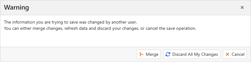 XAF ASP.NET Core Blazor Conflict Resolution Pop-Up Window, DevExpress|