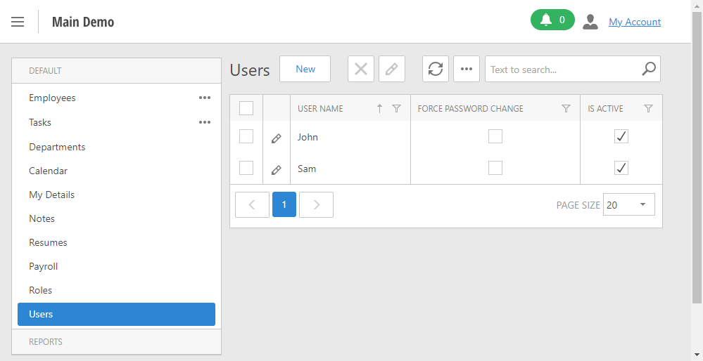 XAF ASP.NET Web Forms Navigation Control, DevExpress