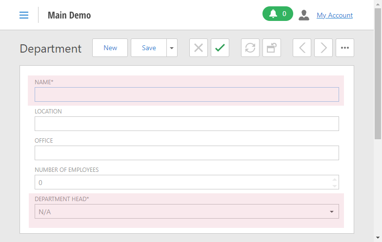 XAF ASP.NET Web Forms Required Field Mark, DevExpress