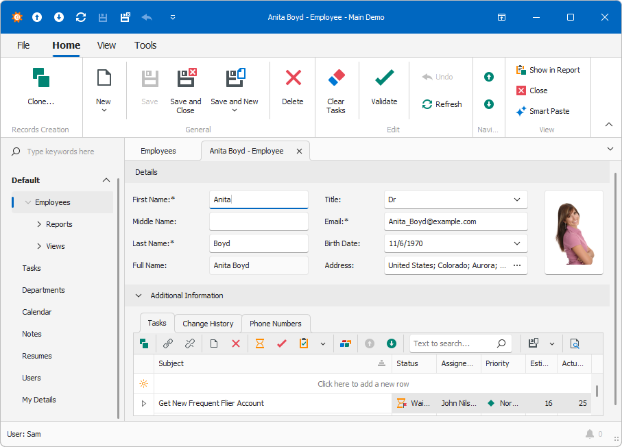 Detail View in WinForms Application