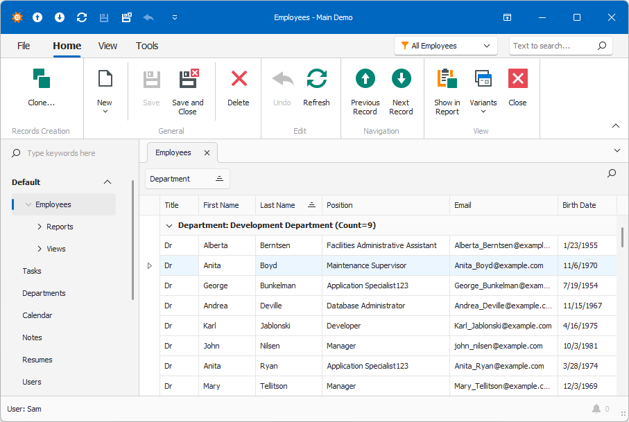 List View in WinForms Application