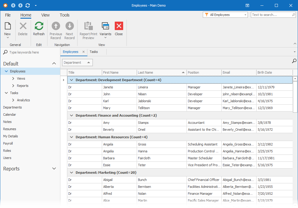 XAF WinForms Application