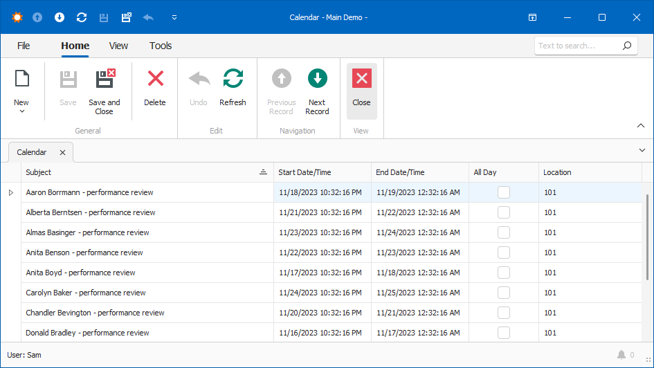 Windows Forms Scheduler as GridListEditor, DevExpress