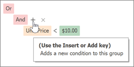 Filter Editor - Add Condition to First Group