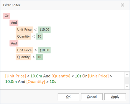 Filter Editor - Complete Filter with Multiple Groups