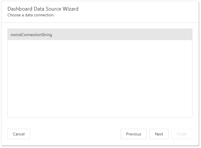 Choose a data connection