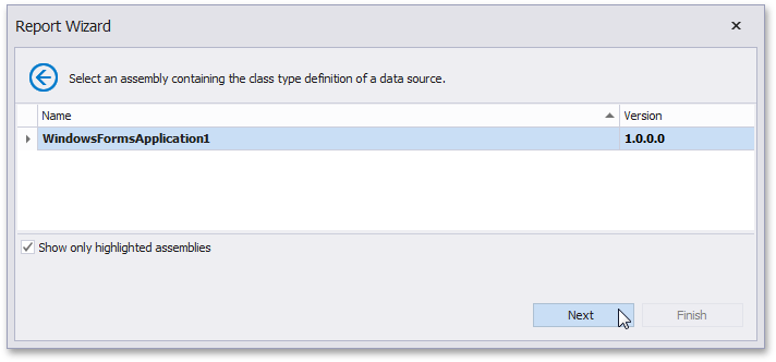 eurd-win-data-access-object-binding-highlighted-assembly-attribute-report-wizard