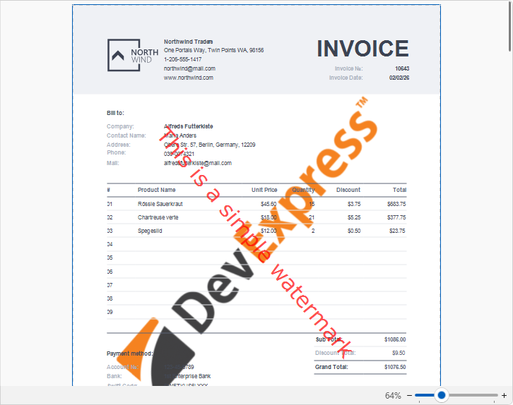 Combined text and image watermark