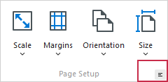 Page Setup button icon