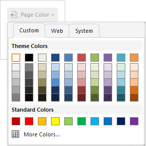 Page Color Dialog