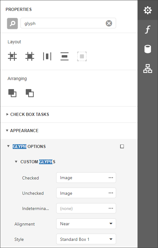 HierarchicalReport-CheckBoxProperties